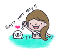 Pretty mermaid sticker #12236202