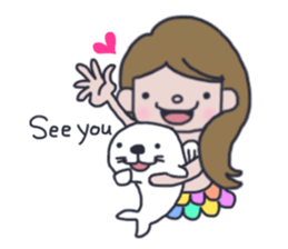 Pretty mermaid sticker #12236205