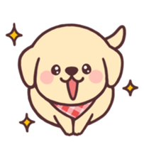 Cheerful golden retriever2 sticker #12236526