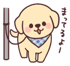 Cheerful golden retriever2 sticker #12236532