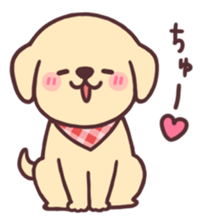 Cheerful golden retriever2 sticker #12236534