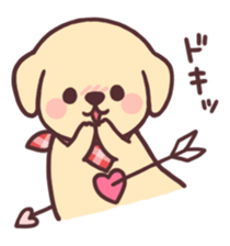 Cheerful golden retriever2 sticker #12236536