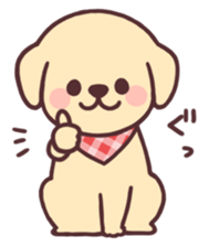Cheerful golden retriever2 sticker #12236542