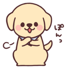 Cheerful golden retriever2 sticker #12236545
