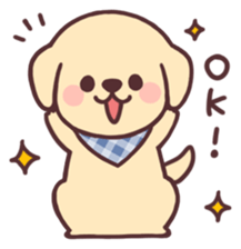 Cheerful golden retriever2 sticker #12236546