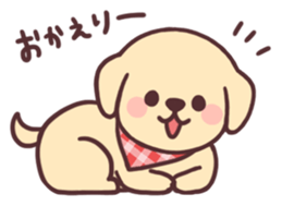 Cheerful golden retriever2 sticker #12236549