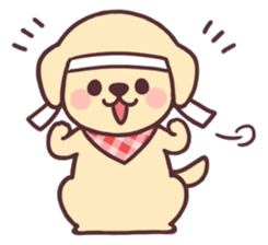 Cheerful golden retriever2 sticker #12236550