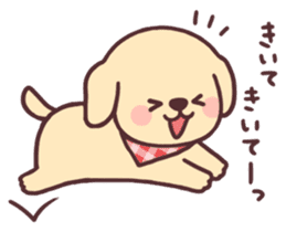 Cheerful golden retriever2 sticker #12236555