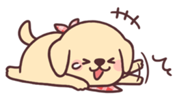 Cheerful golden retriever2 sticker #12236557