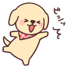 Cheerful golden retriever2 sticker #12236560