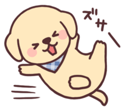 Cheerful golden retriever2 sticker #12236561