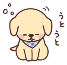 Cheerful golden retriever2 sticker #12236562