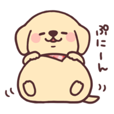 Cheerful golden retriever2 sticker #12236563