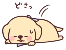 Cheerful golden retriever2 sticker #12236564