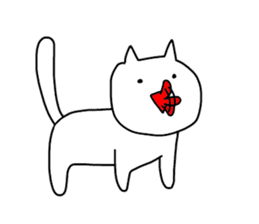 enjoy with cat! sticker #12236743