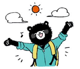 Mountain-climbing bear "KUMAGORO" sticker #12237574