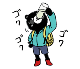 Mountain-climbing bear "KUMAGORO" sticker #12237582