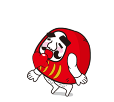 LOVE & PEACE DARUMACHO OJISAN!! sticker #12237751