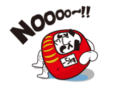 LOVE & PEACE DARUMACHO OJISAN!! sticker #12237756