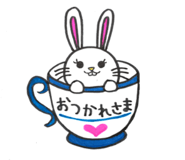 Buck toothed rabbit -standard version- sticker #12238054