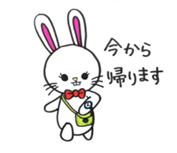 Buck toothed rabbit -standard version- sticker #12238055