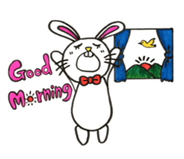 Buck toothed rabbit -standard version- sticker #12238056