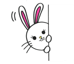 Buck toothed rabbit -standard version- by chapon sticker #12238060