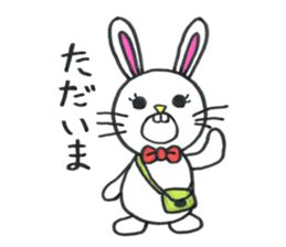 Buck toothed rabbit -standard version- sticker #12238064