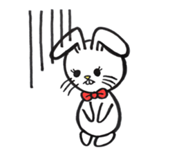 Buck toothed rabbit -standard version- sticker #12238067