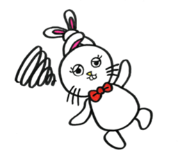 Buck toothed rabbit -standard version- sticker #12238068