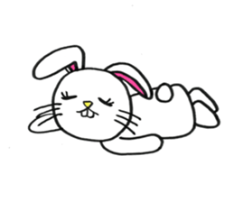 Buck toothed rabbit -standard version- sticker #12238069