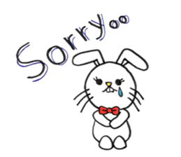 Buck toothed rabbit -standard version- sticker #12238072