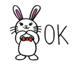 Buck toothed rabbit -standard version- sticker #12238078
