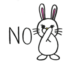 Buck toothed rabbit -standard version- sticker #12238079