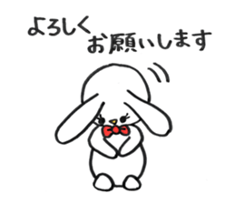 Buck toothed rabbit -standard version- sticker #12238080