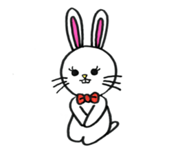 Buck toothed rabbit -standard version- sticker #12238081