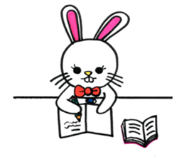 Buck toothed rabbit -standard version- sticker #12238084