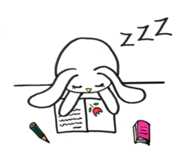 Buck toothed rabbit -standard version- sticker #12238085