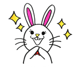 Buck toothed rabbit -standard version- sticker #12238088