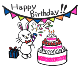 Buck toothed rabbit -standard version- sticker #12238089