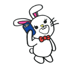 Buck toothed rabbit -standard version- sticker #12238090