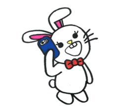 Buck toothed rabbit -standard version- by chapon sticker #12238090