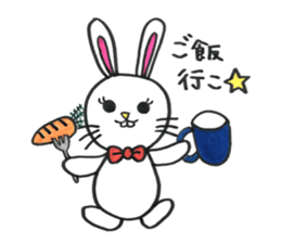Buck toothed rabbit -standard version- sticker #12238091