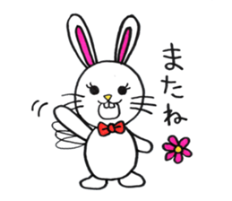 Buck toothed rabbit -standard version- sticker #12238093