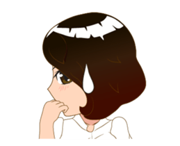 lady white dress sticker #12238557