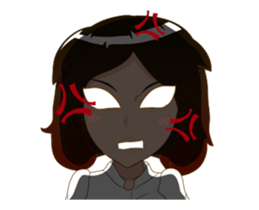 lady white dress sticker #12238558