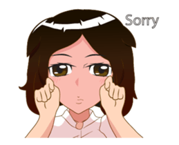 lady white dress sticker #12238568