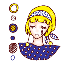 Retro? Work of the eyelashes lady sticker #12238614