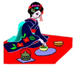 Colorful kimono beauty Maiko Hen sticker #12239049