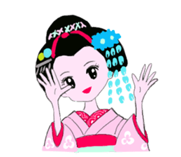 Colorful kimono beauty Maiko Hen sticker #12239051